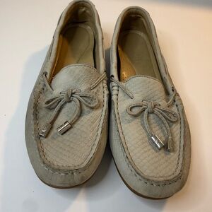 Michael Kors Woven Cream Loafers